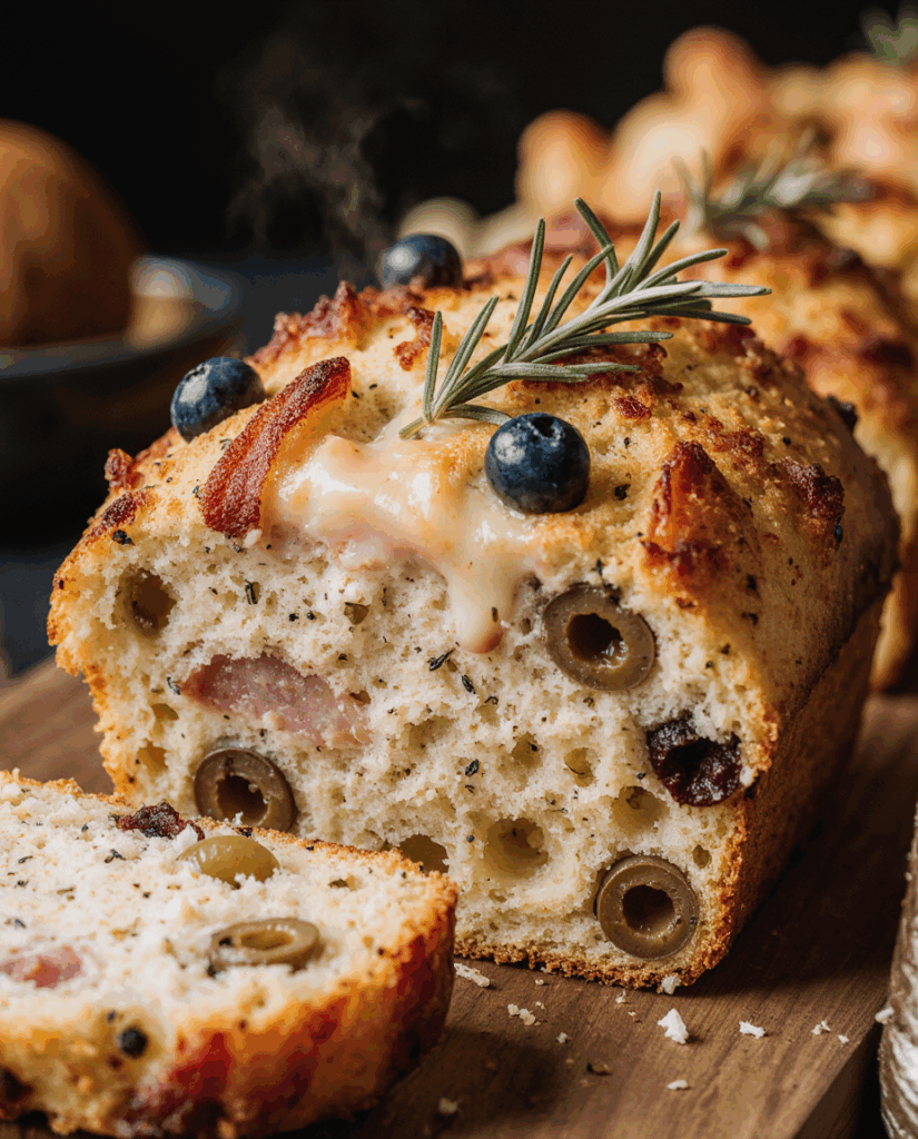Olive, Bacon and Cheese Bread